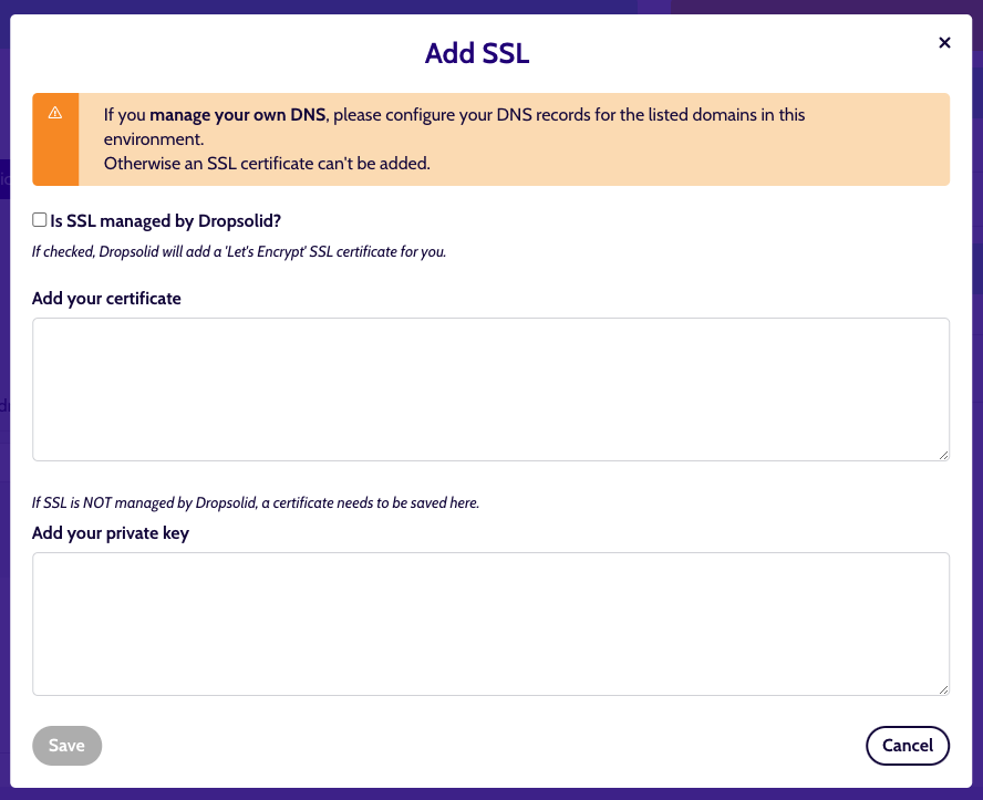 add custom SSL