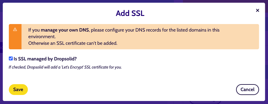 SSL added by Dropsolid