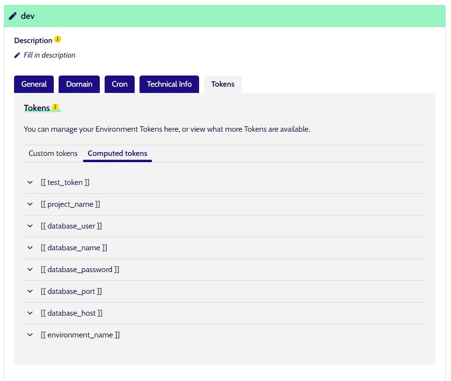 Overview Token View