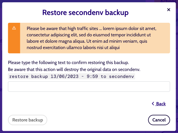 Backups confirm